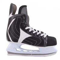 Fabrication professionnelle nouveau Style patins de Hockey sur glace couleur noire utilisation hivernale doublure en maille pour hommes PU supérieur