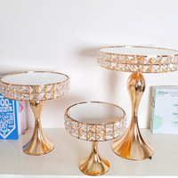 Nieuwe Hoge Cake Stand Spiegel Dienblad Fruitplaat Display Europese Kristallen Cake Set Voor Bruiloft Verjaardagsfeest Decoratie