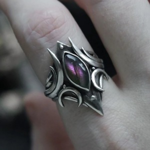 Geïndividualiseerde Trendy Mode <span class=keywords><strong>Retro</strong></span> <span class=keywords><strong>Punk</strong></span> <span class=keywords><strong>Gothic</strong></span> Sieraden Cadeau Paarse Kristallen Ring Voor Mannen - Product Image 6
