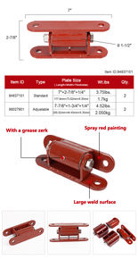 RF bas prix boulon pivotant robuste sur le poteau de charnière de porte en acier au carbone charnière de porte d'entrée à fermeture automatique réglable - Product Image 5