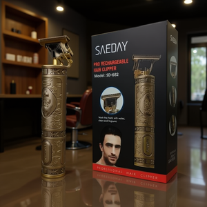 Tondeuse à cheveux rechargeable en alliage étanche Saeday Pro Modèle 8035108324101 – Outil de coupe de cheveux professionnel et tendance pour hommes - Product Image 3