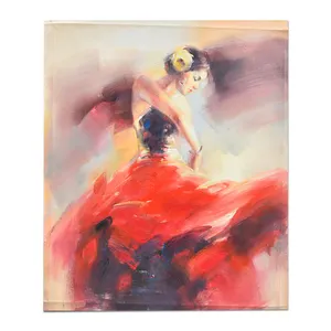 Cô Gái Múa Ba Lê Trừu Tượng Nhảy Múa Handmade Flamenco Dancer Tranh Sơn Dầu Trên Vải