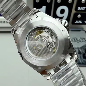 Multifunctional Sports <b>Watch</b> Waterproof 20m Depth Mechanical Movement Sapphire Crystal Dial Window Green Stainless Steel <b>Case</b> - Product Image 6