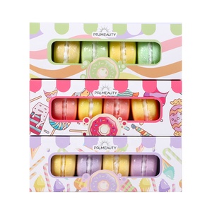 Nature Personnalisé Marque Privée Filles Bain Enveloppé À La Main Spa Mini Coloré Macaron Bain Fizzer Bombes - Product Image 4