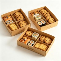 Vente en gros de boîtes à sushi à emporter, boîtes d'emballage de haute qualité pour le déjeuner, boîtes à sushi et à biscuits avec impression numérique