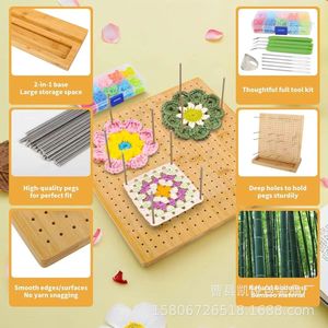 Tabla de Ganchillo Cuadrada de Bambú para Manualidades, Tabla de Bordado y Ganchillo Hecha a Mano, Herramienta de Artesanía Duradera - Product Image 3