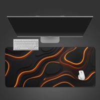 Mousepad Gaming Topografi Besar Anti Air Berkualitas Tinggi, Alas Mouse Karet Komputer dengan Tepi Jahitan Tahan Lama, Pabrik Kustom
