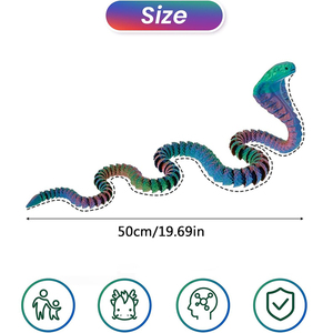 Serpent imprimé en 3D, Cobra flexible imprimé en 3D, Jouet anti-stress en forme de serpent pour adultes, pour bureau, paniers de Pâques et décorations - Product Image 2