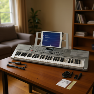 Orgue électronique Gep à 61 touches avec haut-parleurs intégrés et écran LED pour la pratique et l'apprentissage de la musique - Product Image 2