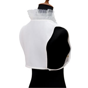 <span class=keywords><strong>Cuello</strong></span> <span class=keywords><strong>Falso</strong></span> Desmontable de Organza Transparente con Volantes y Adorno de Hojas, Estilo Moderno con <span class=keywords><strong>Cuello</strong></span> en V para Atuendos Femeninos - Product Image 6