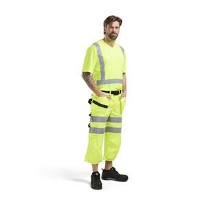 BLAKLADER - 153918113300D84 Pantalones cortos piratas de alta visibilidad amarillos-EAN 7330509866740 ROPA DE TRABAJO DE LA HI-VIS - Product Image 3