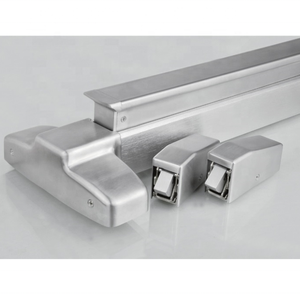 KEYMAN Barre anti-panique en acier inoxydable Barre anti-panique à tige verticale Dispositif de sortie anti-panique pour serrure de porte coupe-feu à double battant - Product Image 4