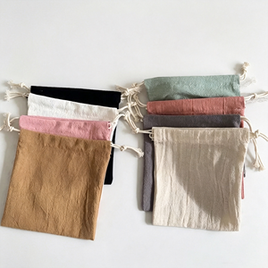 Sac en toile de coton biologique avec cordon de serrage, pochette anti-poussière en velours recyclable pour bijoux - Product Image 2