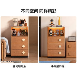 Solid Wood Side Cabinet Cherry Wood Living Room <b>Storage</b> <b>Drawer</b> Cabinet Vintage Style Indoor Furniture - Product Image 5