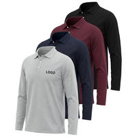 Polo en piqué de coton respirant personnalisé pour homme, tissu anti-humidité, col classique à deux boutons, coupe athlétique ajustée