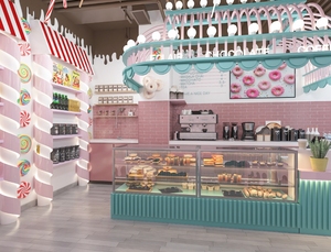 Ngọt Ngào cửa hàng đồ nội thất bán lẻ bánh quầy bar Kệ <span class=keywords><strong>Lollipop</strong></span> hiển thị Boutique món tráng miệng cửa hàng trang trí kẹo cửa hàng kệ - Product Image 3