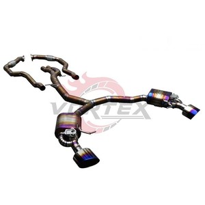 ท่อไอเสียแบบเต็มระบบ Vortex Bolt-on ผลิตจากไทเทเนียมอัลลอยด์สีทอง พร้อมท่อหน้า สำหรับ Audi RS5 B9 B9.5 2.9T ปี 2019-2025 ติดตั้งได้โดยตรง - Product Image 1