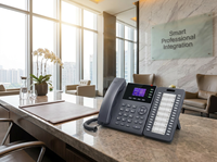 Téléphone IP DSS-32+T790PN avec écran couleur 2,4 pouces, 4 comptes SIP, Gigabit PoE, VoIP, Console Sidecar pour Hôtels et Bureaux