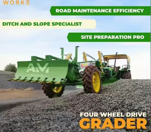 เกรดเดอร์ติดรถแทรกเตอร์ โครงสร้างเหล็กอ่อน ใบเกรดเดอร์ 10 ฟุต ค่าบำรุงรักษาต่ำ - Product Image 4