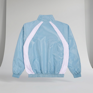 เสื้อแจ็คเก็ตแทรคสูทสีฟ้าอ่อนแบบยูนิเซ็กซ์ แต่งแถบสีขาว คอตั้ง แขนยาว ผ้าโพลีเอสเตอร์น้ำหนักเบา เหมาะสำหรับใส่ในฤดูใบไม้ผลิ - Product Image 4