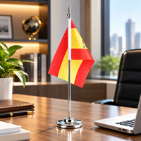Mât de drapeau télescopique en acier inoxydable pour affichage sportif en intérieur, support de drapeau, base et couleurs personnalisables, conception numérique