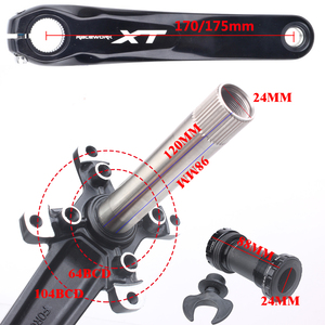 Racework 104BCD - <span class=keywords><strong>Bielas</strong></span> Integradas Huecas para Bicicleta de Montaña, Aleación de Aluminio <span class=keywords><strong>XT</strong></span>, con Eje de 170 mm o 175 mm - Product Image 2