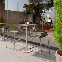 Table de bar en aluminium, meuble commercial moderne, table basse