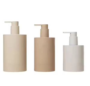 Hair Oil Packaging <b>Bottle</b> Set 250ml 350ml 450ml Beige Plastic Shampoo Lotion <b>Pump</b> <b>Bottle</b> Set with Box Packaging - Product Image 1
