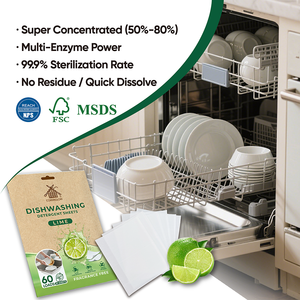 Feuilles de détergent solides écologiques pour la vaisselle, nettoyage efficace des ustensiles de cuisine, élimination naturelle de la graisse - Product Image 1