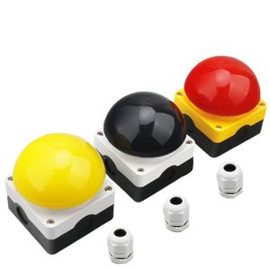 Interrupteur à pédale à dôme en forme de champignon, bouton-poussoir momentané, interrupteur de réinitialisation, bouton de réponse, 48V 600A, couleurs rouge/noir/jaune - Product Image 2