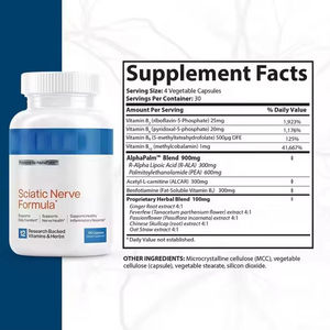 Capsules de Formule Santé du Nerf Sciatique pour Adultes les Plus Vendues – Complexe de Vitamines <span class=keywords><strong>B</strong></span>, Acide Alpha-Lipoïque, Antioxydant, Gestion de l'Énergie - Product Image 2