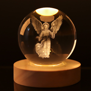 גשר קטן עיצוב חדש לייזר מותאם אישית מגולף הוביל אור בסיס לעמוד אמנות 3D אמנות דת חג המולד קריסטל כדור אור - Product Image 4