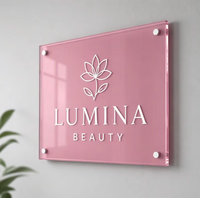 Panneau mural en acrylique personnalisé, plaque de logo pour salle de classe, impression UV, découpe au laser, bord poli, signalétique intérieure, décoration