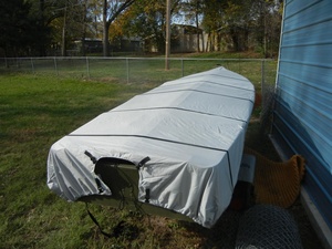 ฝาครอบเรือ420D กันน้ำได้เรือ Jon เรือ15ft ลำแสงยาว72 "ใช้สำหรับงานหนัก - Product Image 4