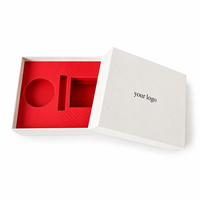 Boîte cadeau rigide recyclable avec couvercle et base, conforme à la norme EU PPWR, emballage en papier durable avec design à faible teneur en plastique pour cadeaux de beauté