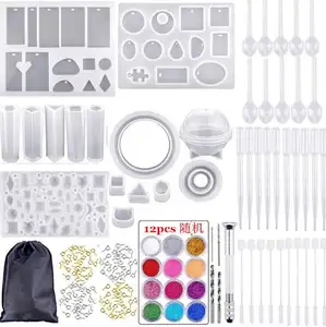 83 Pieces Silicone Casting Resin Jewelry Mold for DIY Jewelry Craft Making