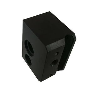 Custom CNC Machined Steel Alloy Block With Dual Circular Cutouts Precision Metal Component - Product Image 4