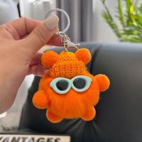 Pendentif en fausse fourrure de renard en forme de petit boule de charbon - Porte-clés mignon pour animaux de compagnie, accessoire de sac, décoration, cadeau, pendentif en peluche de personnage de dessin animé
