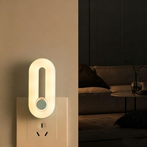 Lampe de nuit LED moderne GL-W128, luminosité réglable, lampe à brancher, faible consommation d'énergie, lumière ambiante protectrice pour les yeux, maison, hôtel - Product Image 5