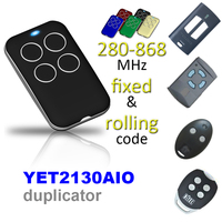 YET2130AIO Télécommande sans fil RF étanche à code clonable, construction métallique, multifréquence (280-868 MHz) pour contrôle intelligent
