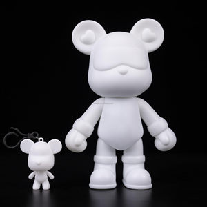 Prix de gros d'usine Fluide Cool Ours Folk Art Modèle Creative <span class=keywords><strong>Peinture</strong></span> Ours Blanc Embryon Vinyle avec Pigment - Product Image 1
