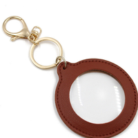 Mini Keychain Magnifier Portable Elderly Reading Magnifying Glass Pendant Hanging Key Ring for Office & School Supplies