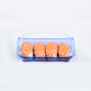 Boîtes de transport pour sushis à emporter de <span class=keywords><strong>6</strong></span> pouces et <span class=keywords><strong>7</strong></span> pouces, bleues, en plastique PET jetable, pour emballages de sushis - Product Image 5