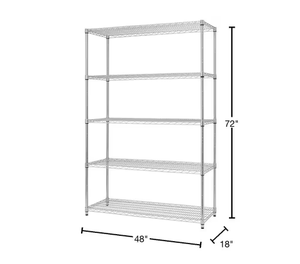 Kitchen <strong>Stainless</strong> <strong>Steel</strong> Wire Frame <strong>Rack</strong> Organiser,5 Shelf Commercial Kitchen <strong>Stainless</strong> <strong>Steel</strong> Wire Shelf <strong>Rack</strong> - Product Image 2