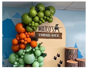 Ensemble de guirlandes de ballons dinosaures en latex avec <span class=keywords><strong>arche</strong></span> gonflable pour décorations de fête d'enfants pour Noël et Halloween - Product Image 6