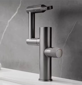 Grifo de Baño Inteligente LED de Alta Gama YF OEM |   Grifo de Latón Montado en Cubierta 360 °   Grifo de Lavabo Giratorio con Pantalla de Temperatura - Product Image 2