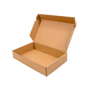 Custom Logo Cardboard Brown Kraft Paper Corrugated Packaging Mailing Box Clothing Mailer Kraft Gift Box