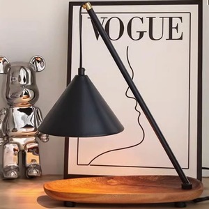 Solid Wood Flameless Wax Aromatherapy Lamp Tapered Matte Dimmable Plug In Electric 220V Birthday Gift <b>Study</b> Room Bedside - Product Image 5