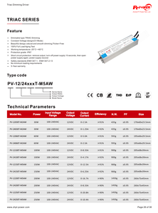 Controlador LED Regulable TRIAC de 150W con Certificación CE/CB, Sin Parpadeo, 100-240VAC-DC12V 24V, Voltaje Constante, IP67, Resistente al Agua, Fuente de Alimentación para Luces LED - Product Image 6