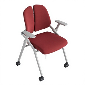 NSW D180 <b>White</b> Frame Iron Folding <b>Chair</b> Modern Meeting -<b>Chair</b> Wholesale - Product Image 4